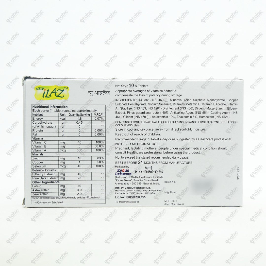 New Ilaz Tablet 10's