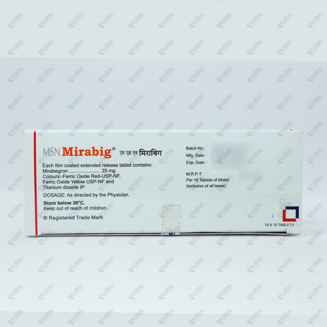 MIRABIG 25MG Tablet 10's