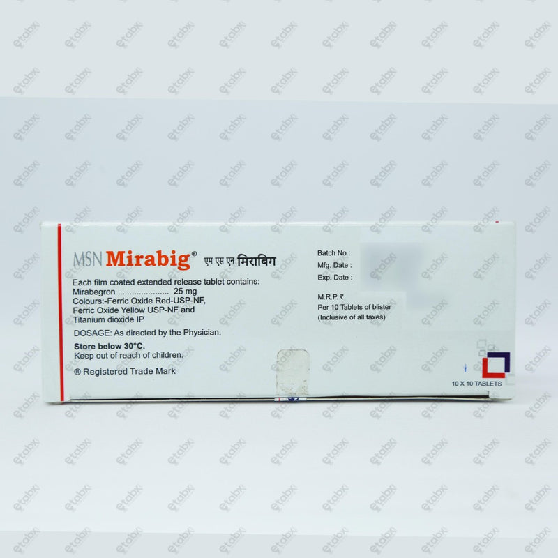 MIRABIG 25MG Tablet 10's