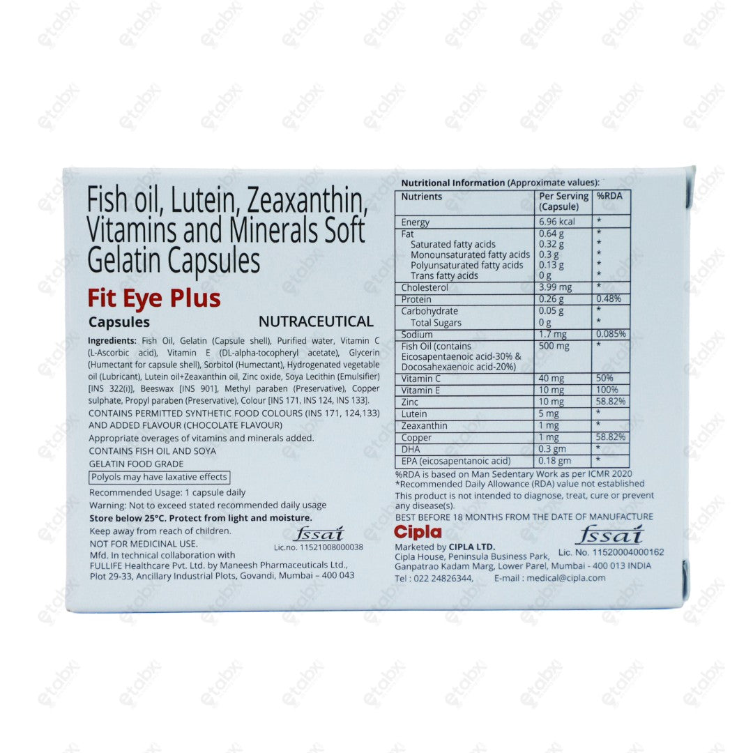 Fit Eye Plus Capsule 10's