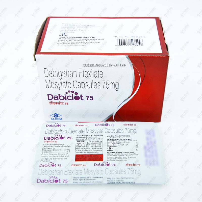 DABICLOT 75 Capsules 10's