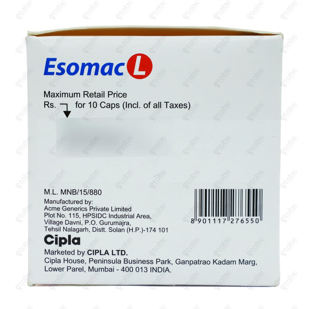 Esomac L Capsules 10's