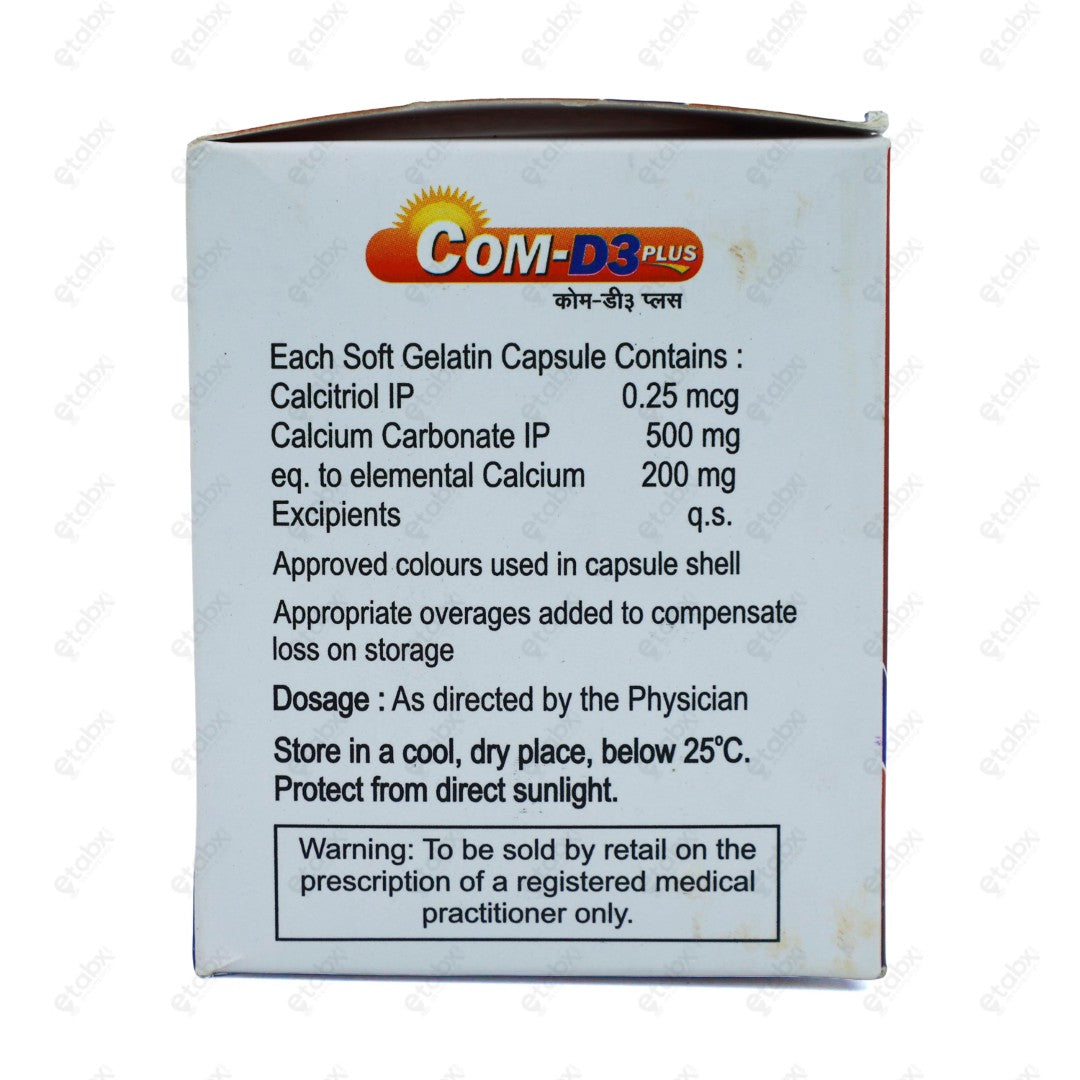 COM D3 Plus Capsules 15's