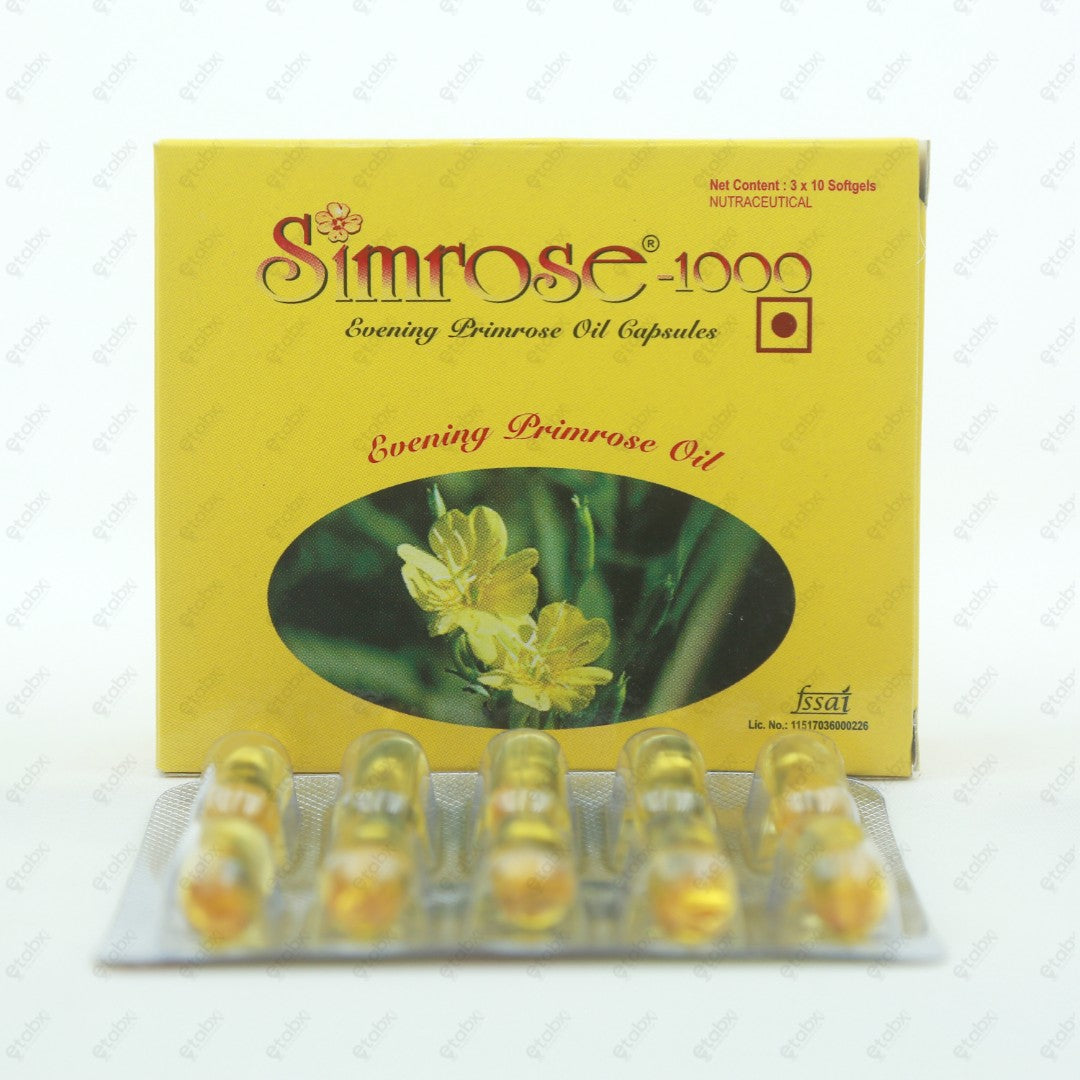 SIMROSE 1000mg Capsule (Evening Primrose Oil)