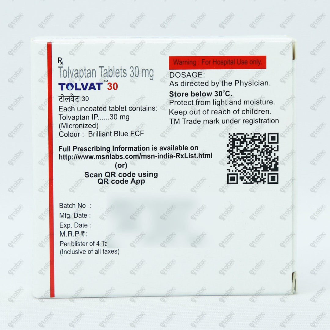 Tolvat 30mg Tablet 4's