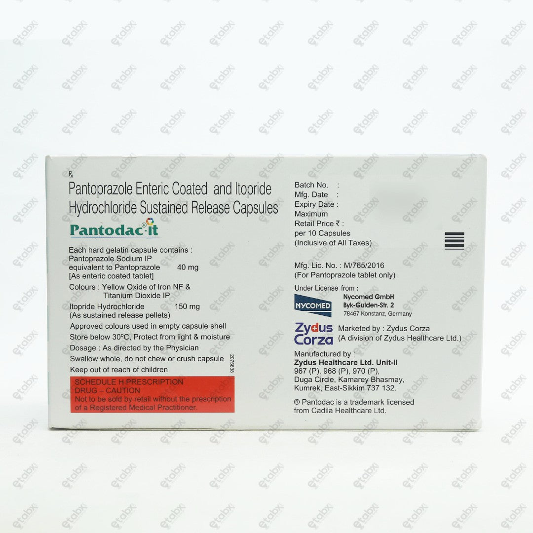 Pantodac IT Capsules 10's