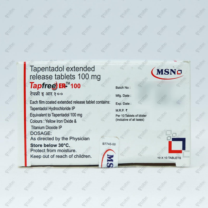 TAPFREE ER 100 Tablets 10's