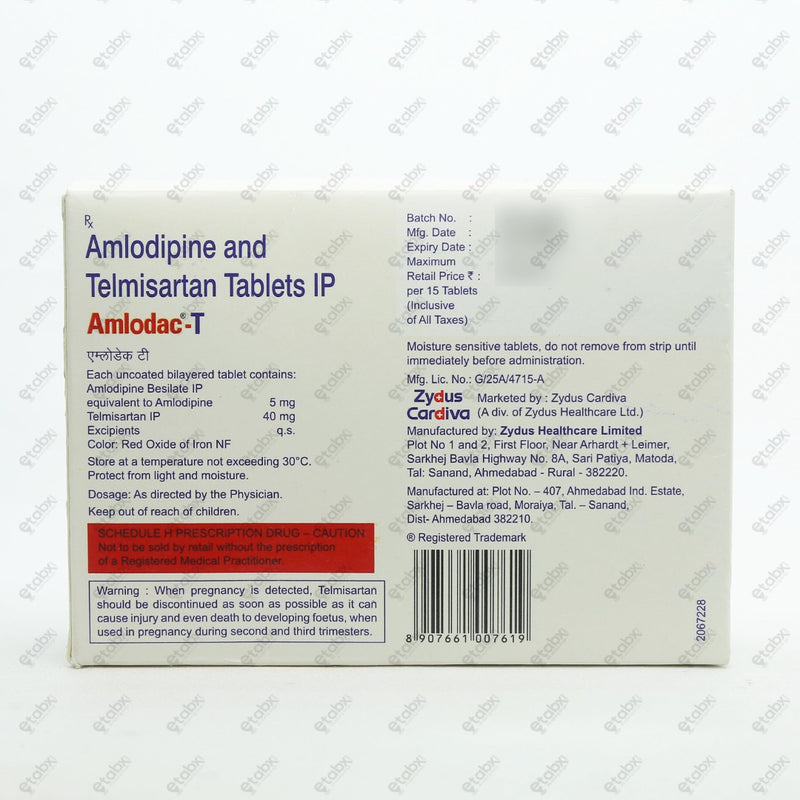Amlodac T Tablet 15's