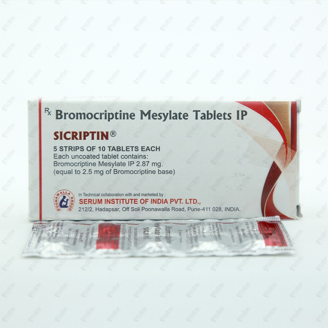 Sicriptin 2.5mg Tablet 10's