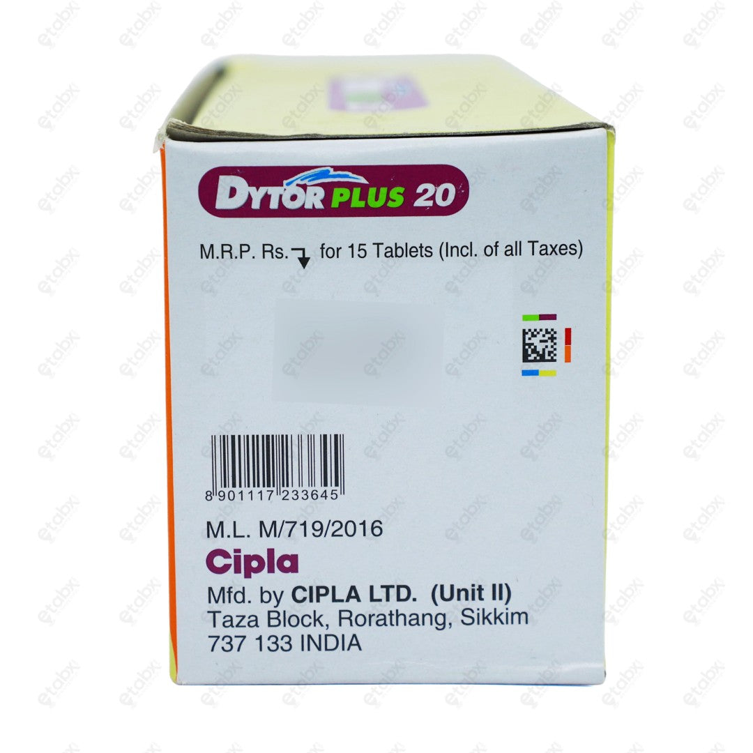 Dytor Plus 20mg Tablet 15's