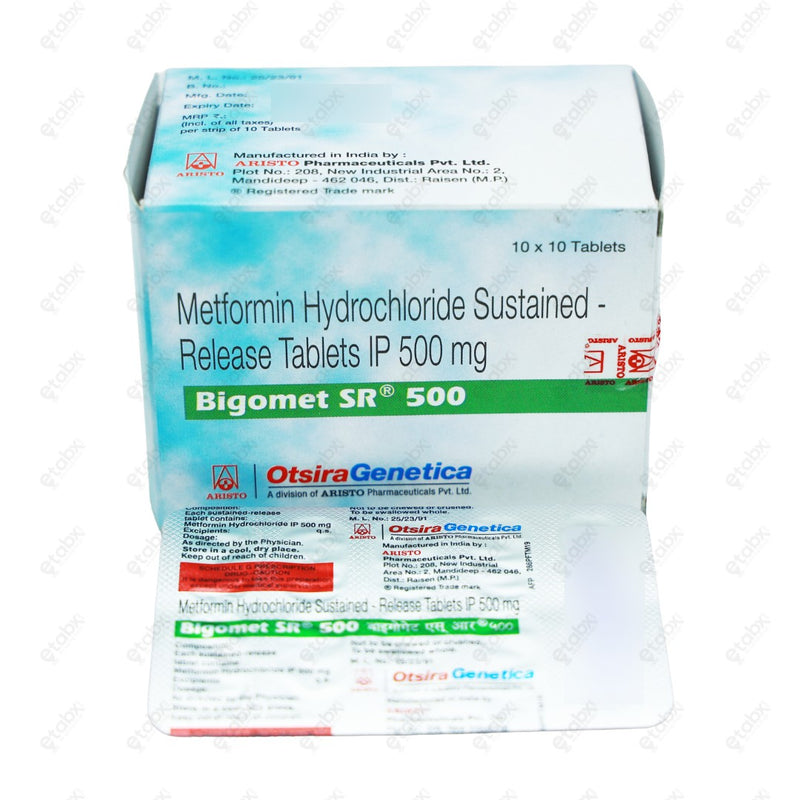 Bigomet SR 500mg Tablet 10's