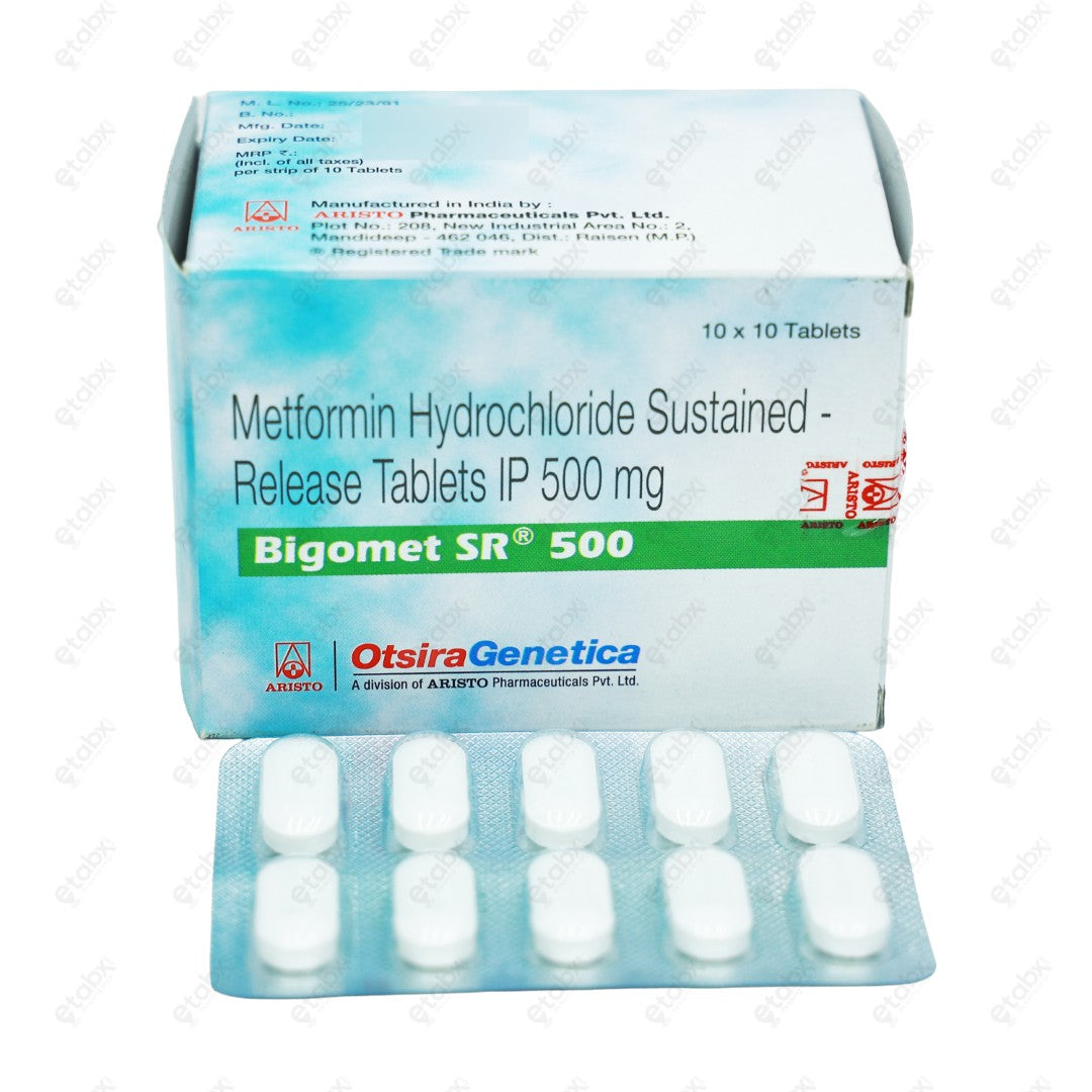 Bigomet SR 500mg Tablet 10's