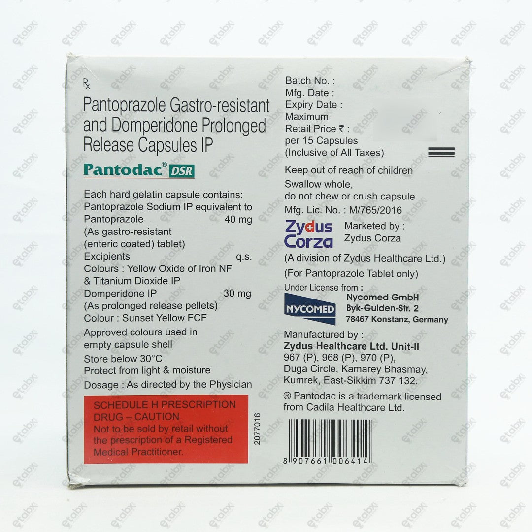 Pantodac DSR Capsule 15's
