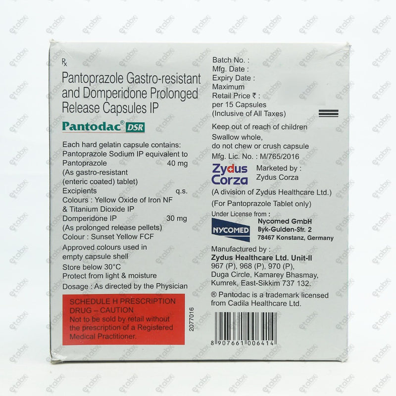 Pantodac DSR Capsule 15's