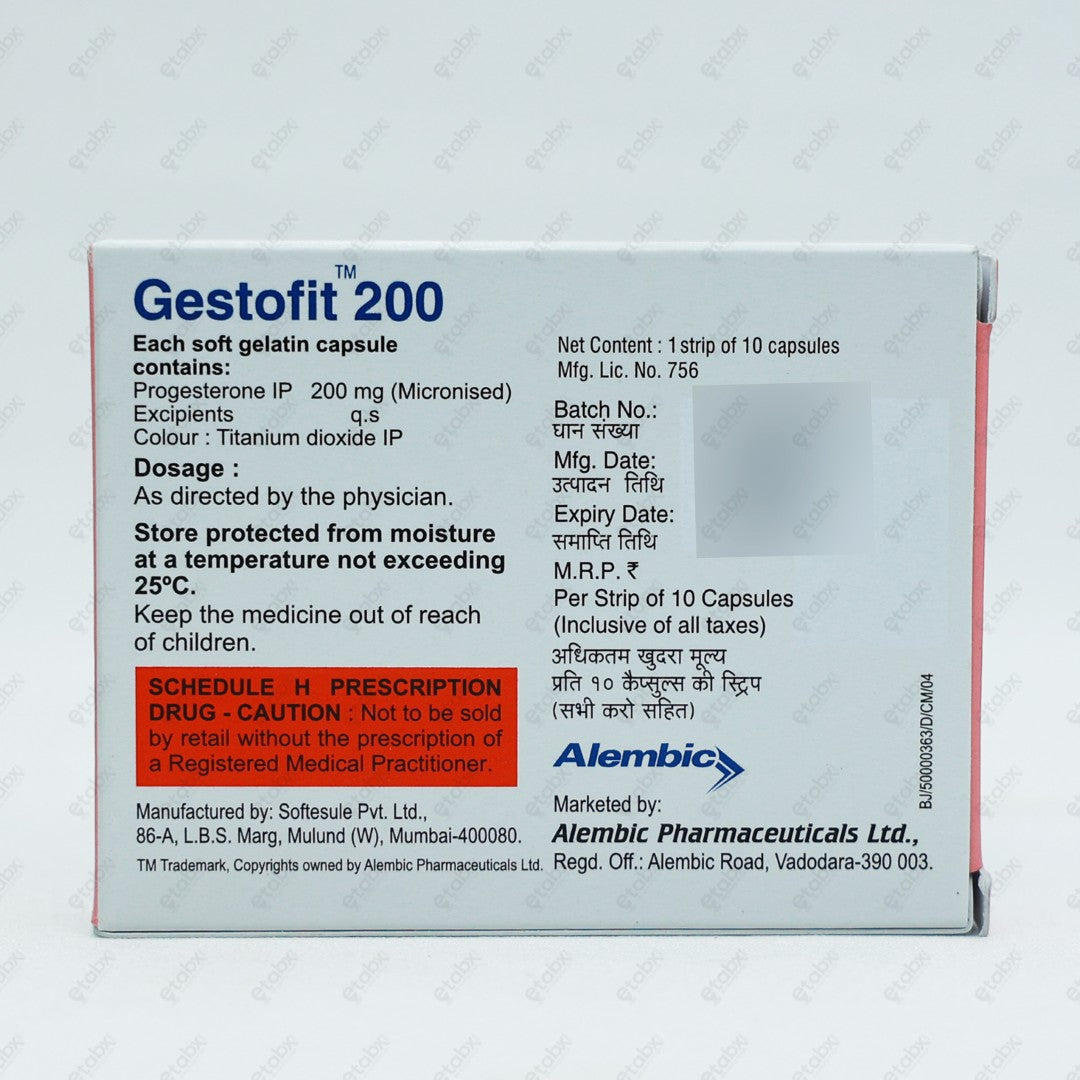 GESTOFIT 200MG Tablets 10's
