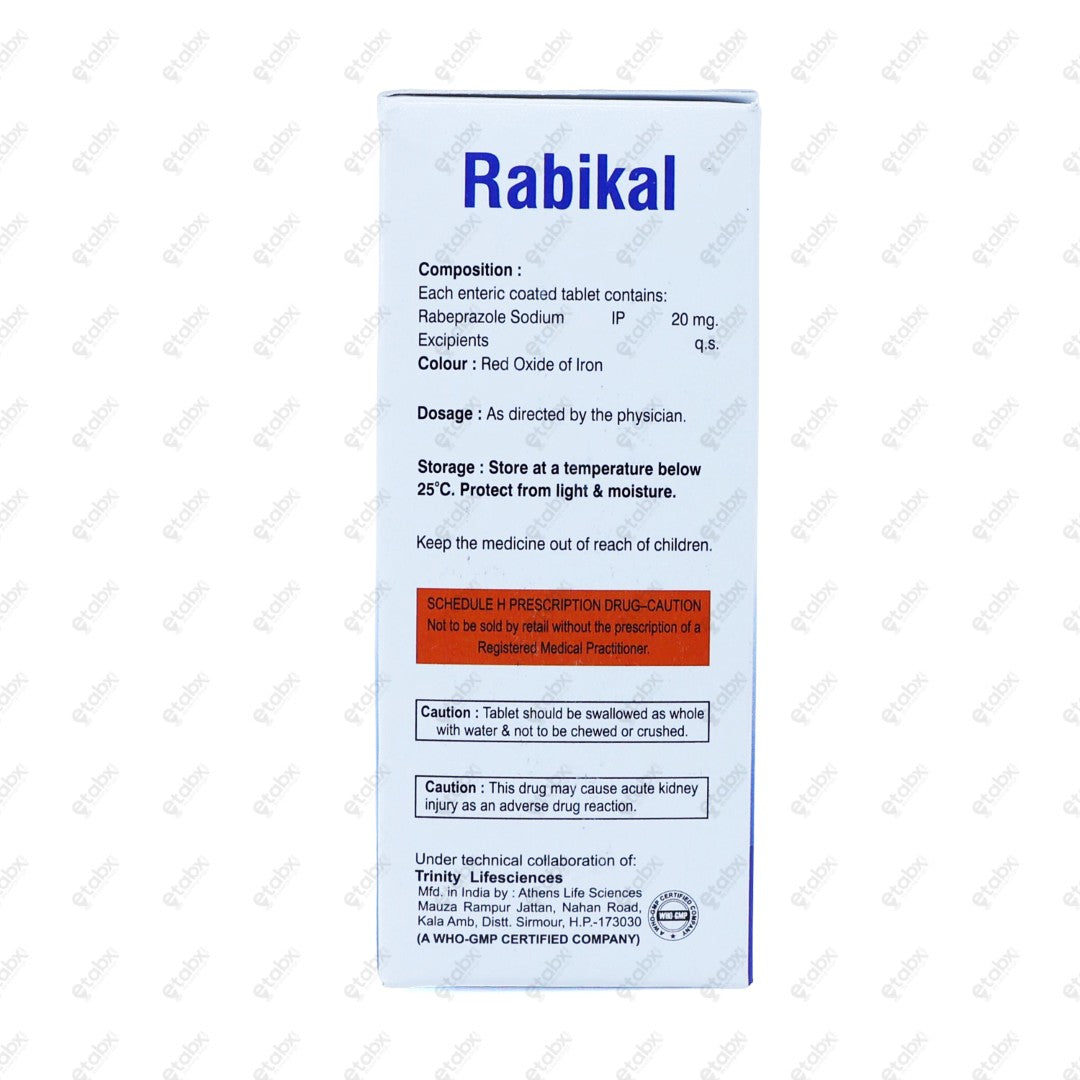 RABIKAL 20mg Tablet 10's