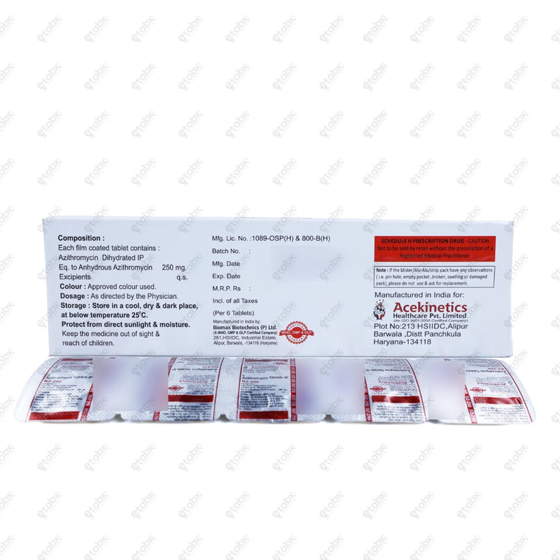 BZ 250mg Tablet Strip of 6