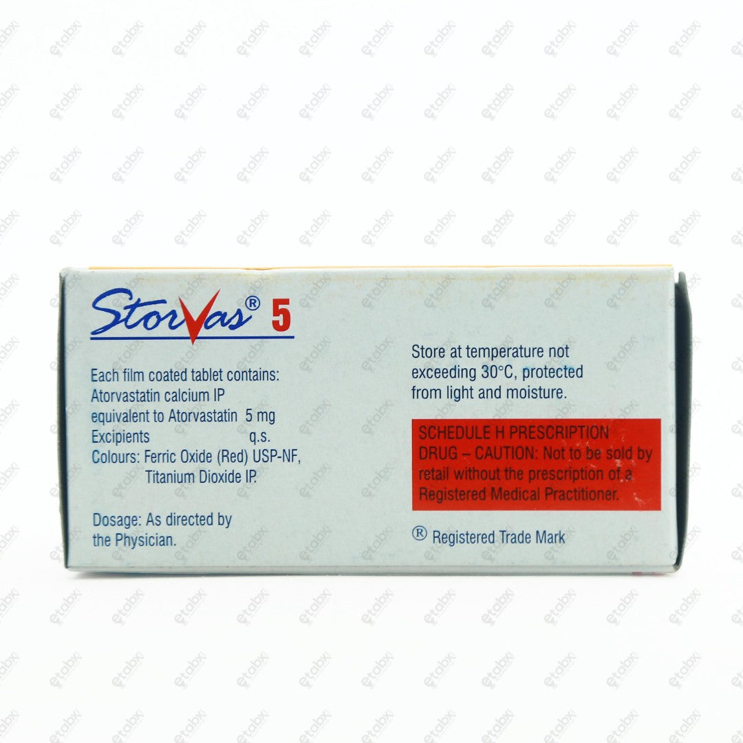 Storvas 5mg Tablet 15's