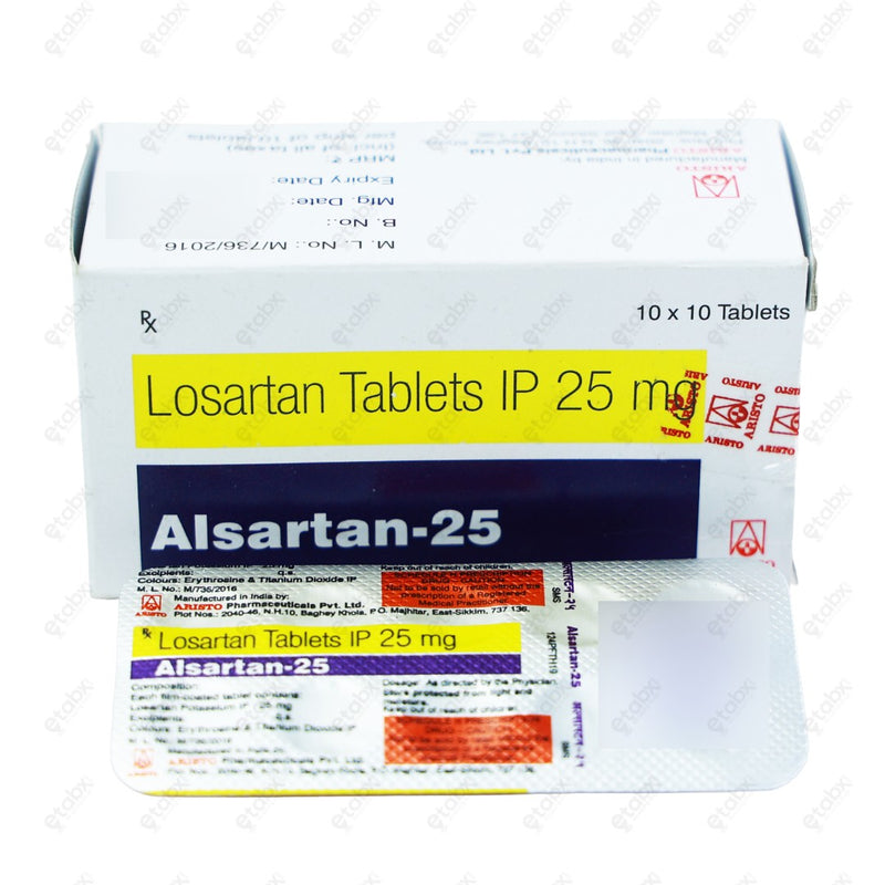 Alsartan 25mg Tablet 10's