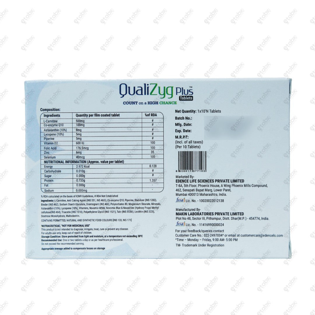 Qualizyg Plus Tablets 10's