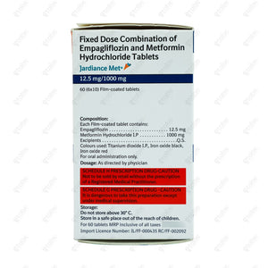Jardiance Met 12.5/1000mg Tablets 10's
