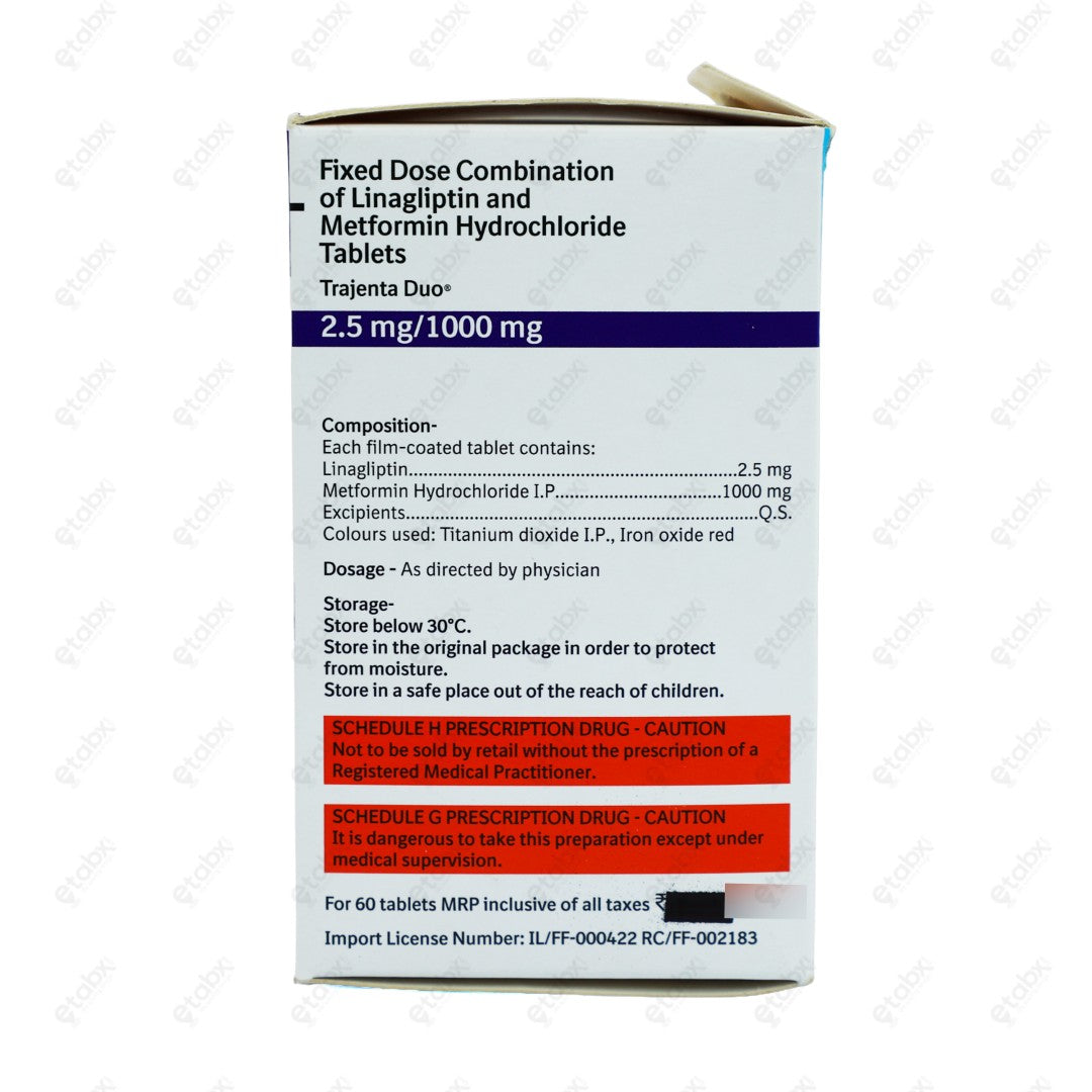 TRAJENTA DUO 1000mg Tablets (10's)