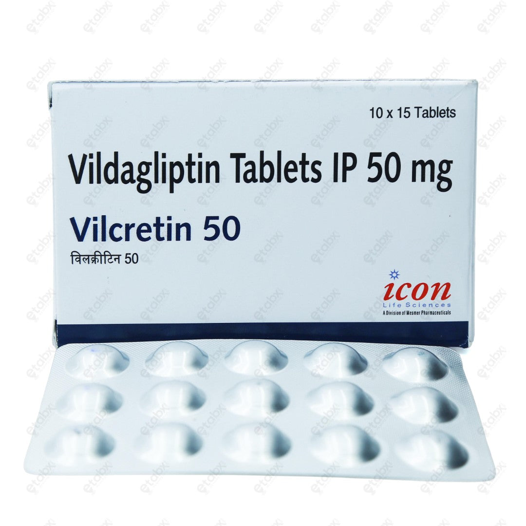 Vilcretin 50mg Tablet 15's