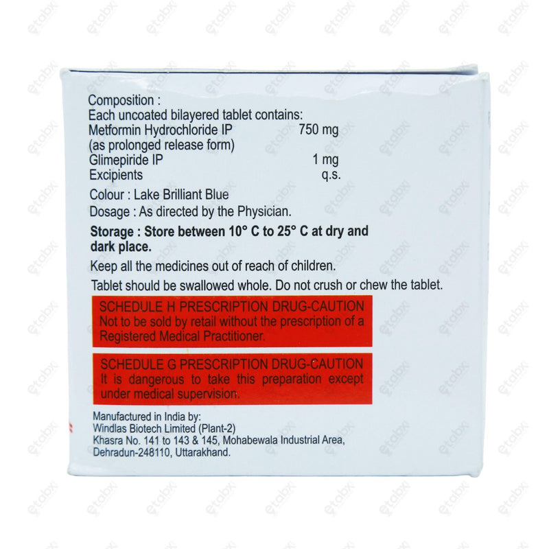 Glimisave M1 750mg Tablet 15's