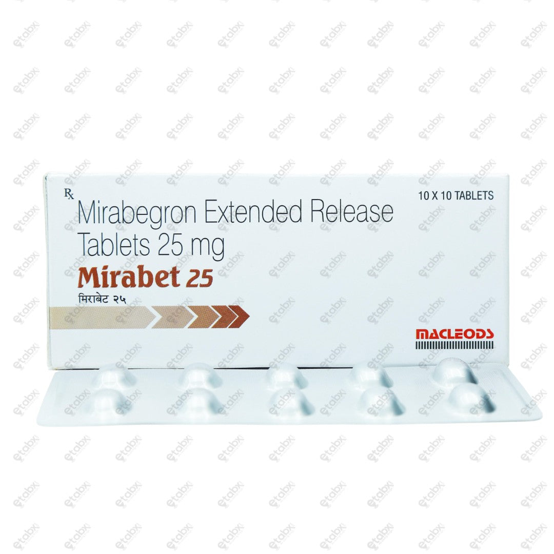 Mirabet 25mg Tablet 10's