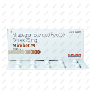 Mirabet 25mg Tablet 10's