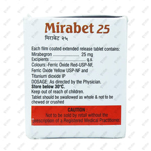 Mirabet 25mg Tablet 10's