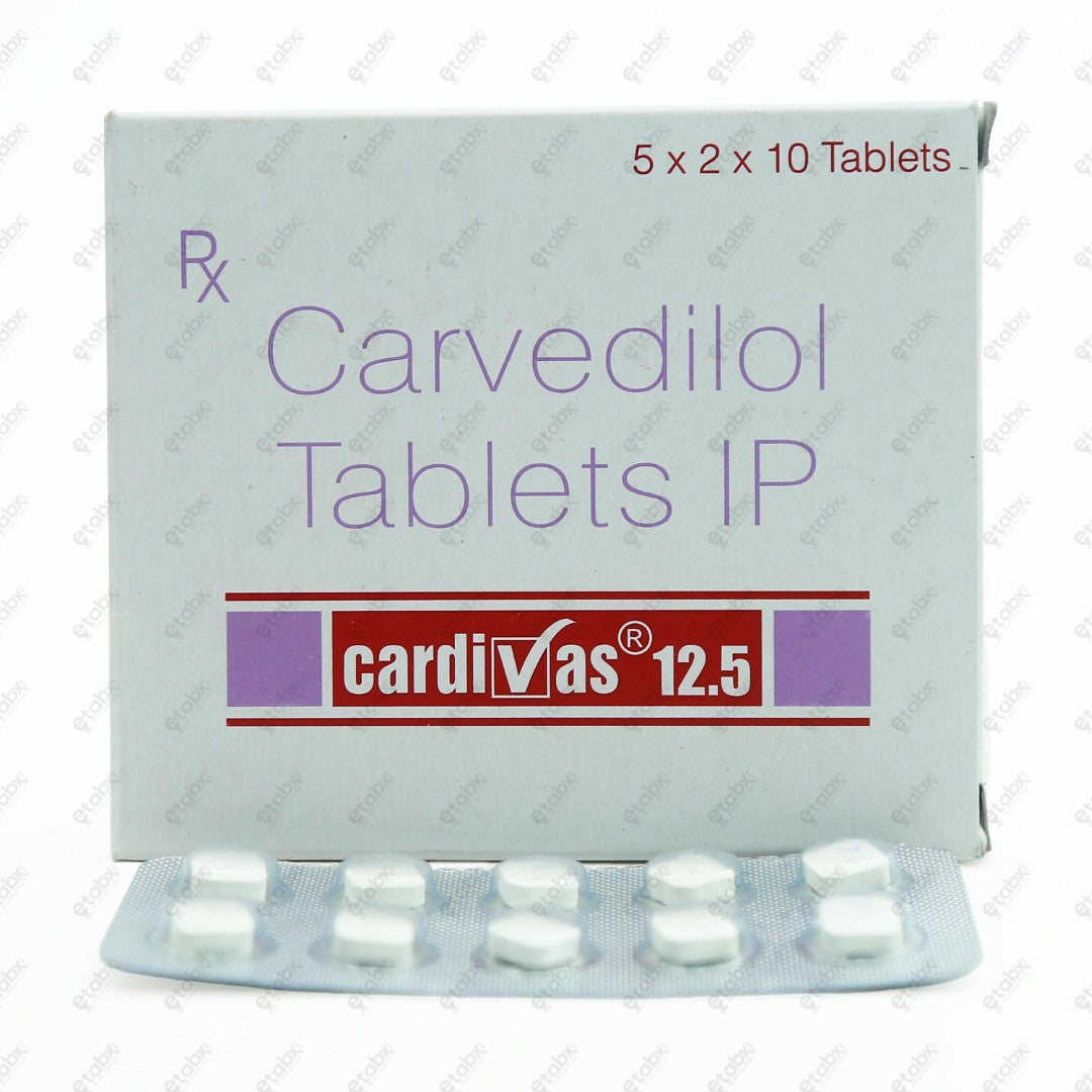 Cardivas 12.5 Tablet 10's