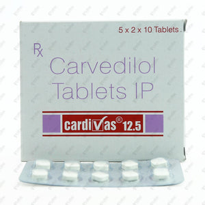 Cardivas 12.5 Tablet 10's