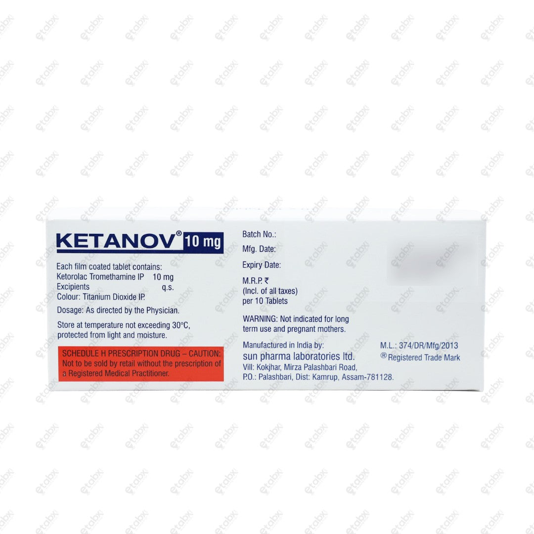 Ketanov 10mg Tablets 10's