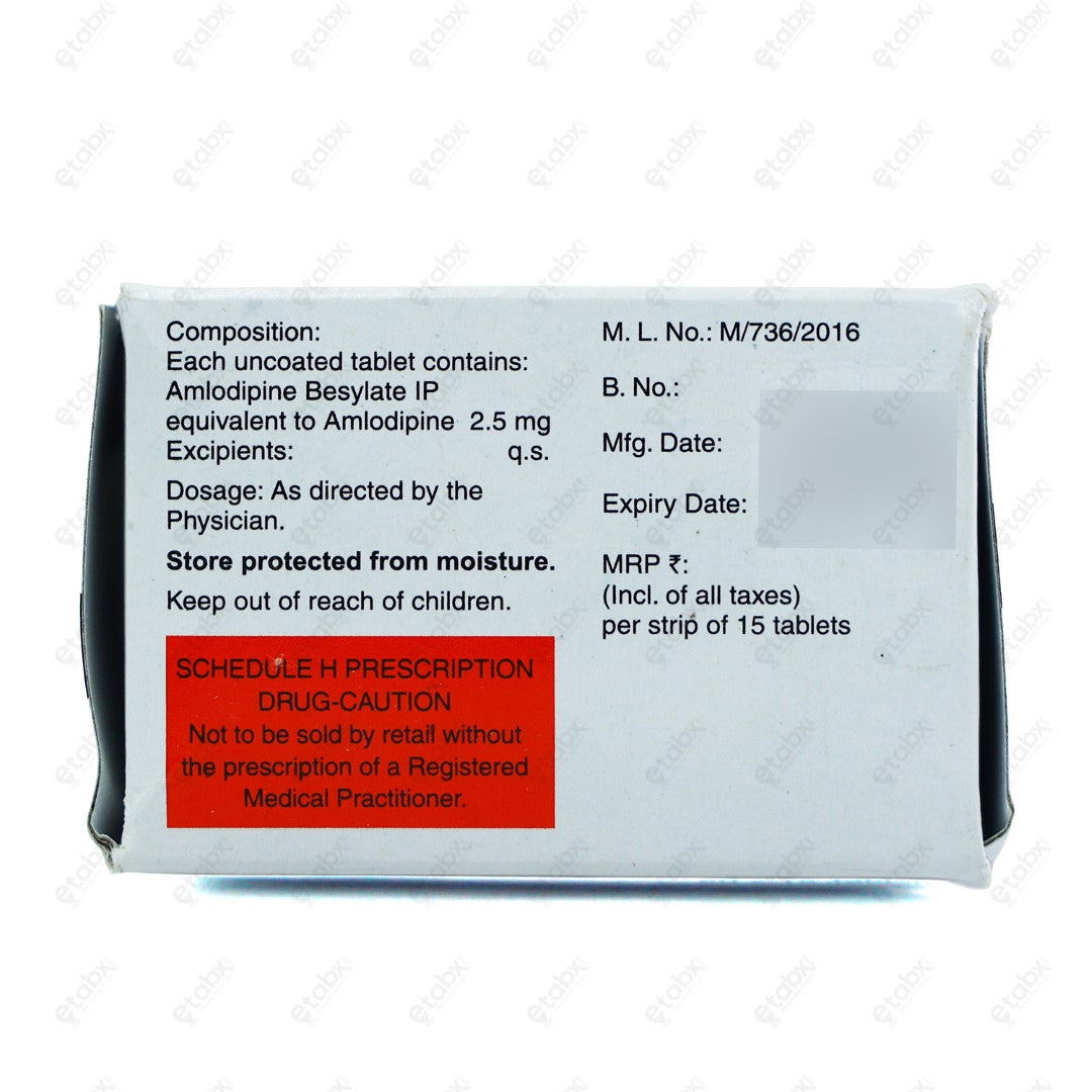 AMLOSAFE 2.5MG Tablet 15's