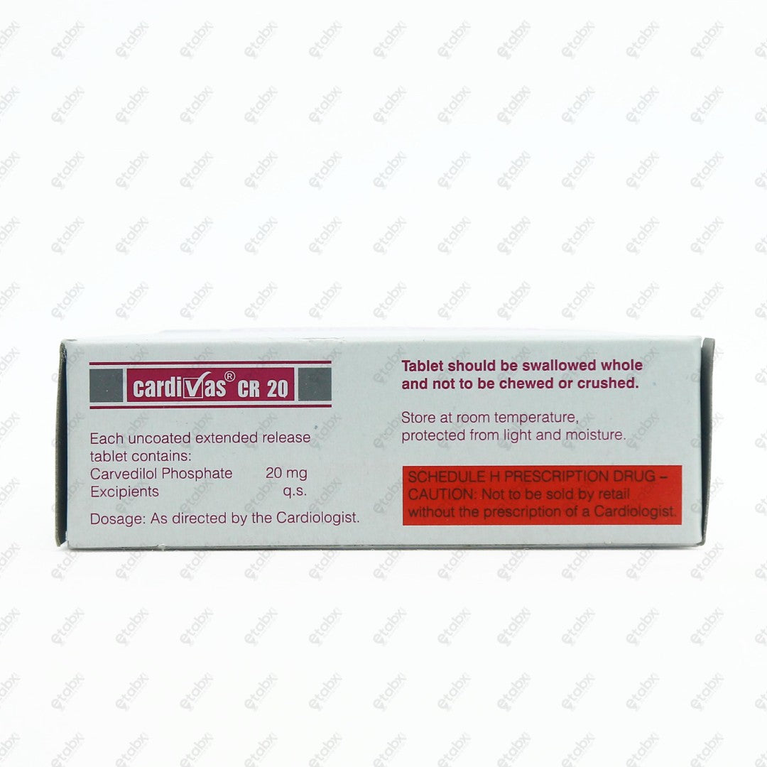 Cardivas CR 20mg Tablet 10's