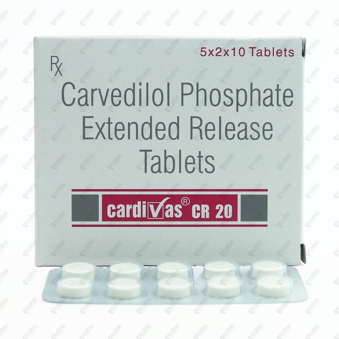 Cardivas CR 20mg Tablet 10's
