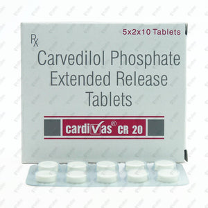 Cardivas CR 20mg Tablet 10's
