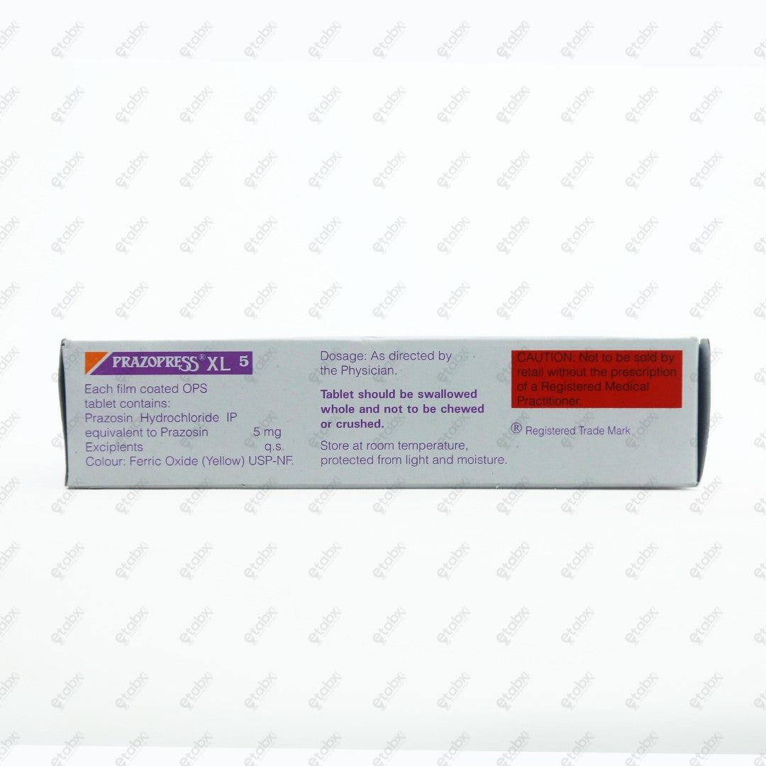 Prazopress XL 5mg Tablet 30's