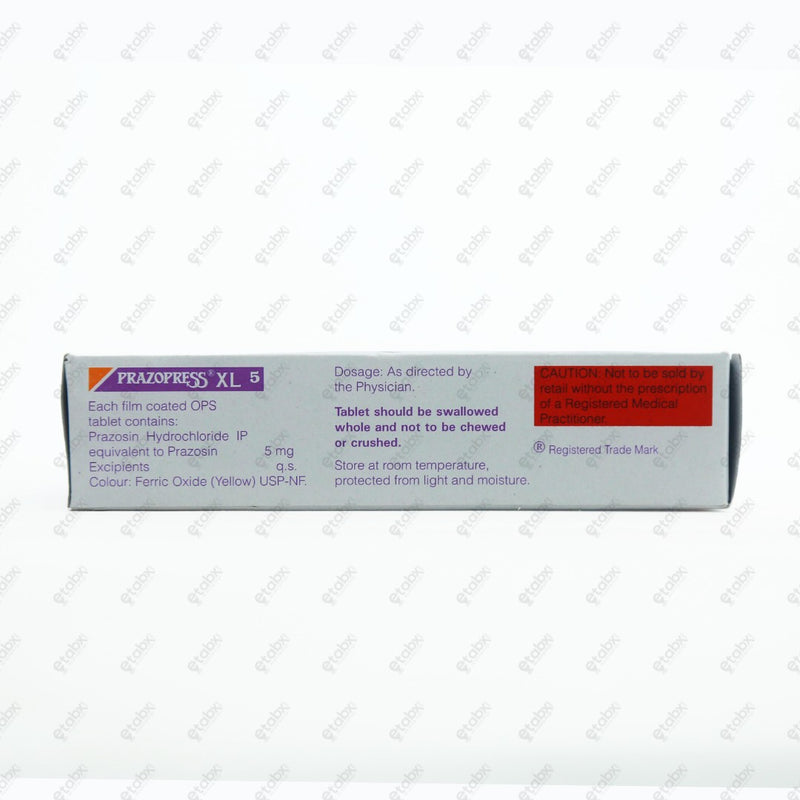 Prazopress XL 5mg Tablet 30's