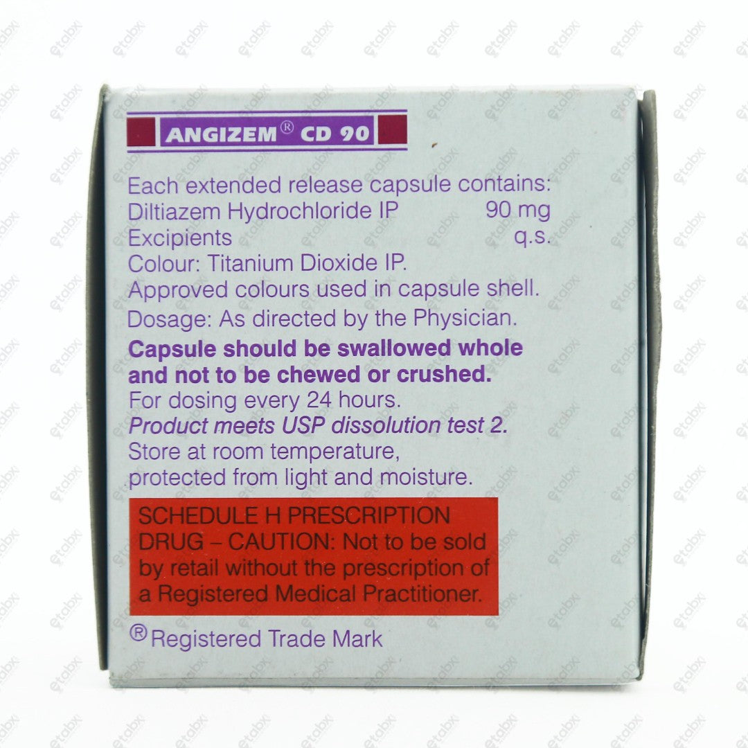 Angizem CD 90mg Tablet 10's