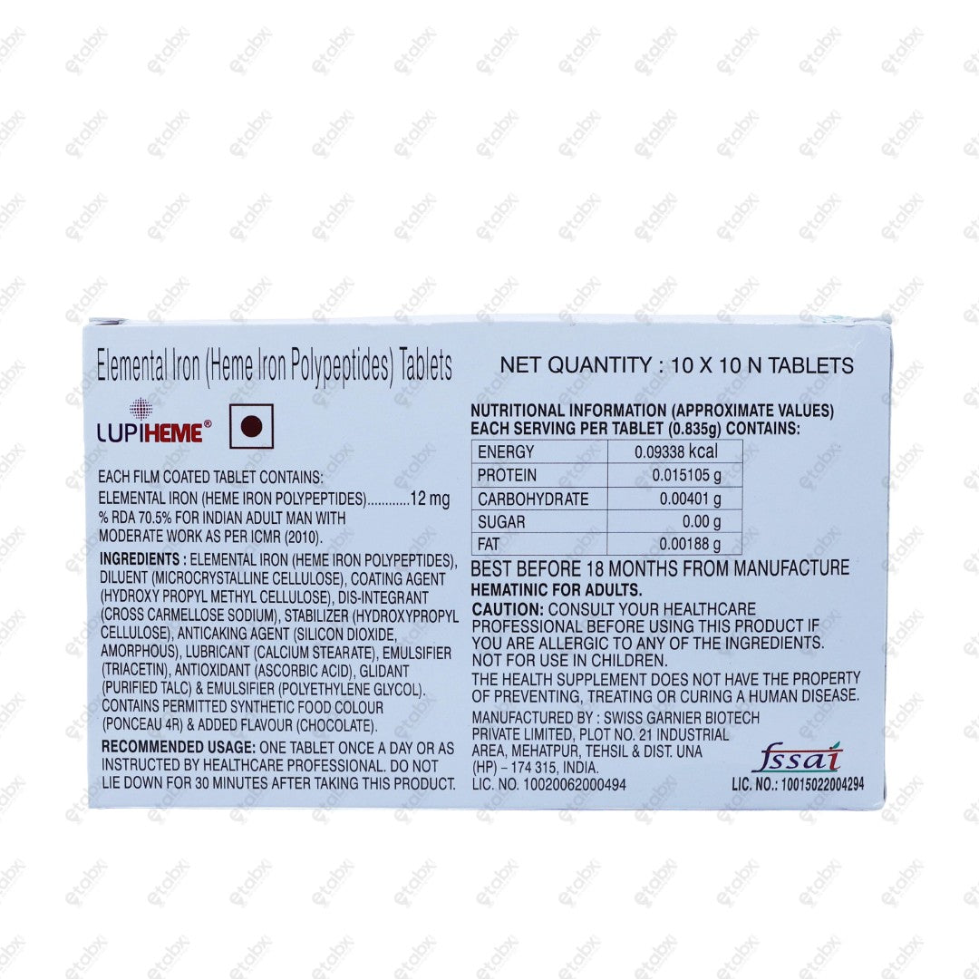 LUPIHEME Tablets 10'S