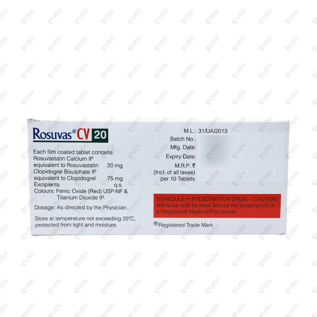 ROSUVAS CV 20 Tablets 10's