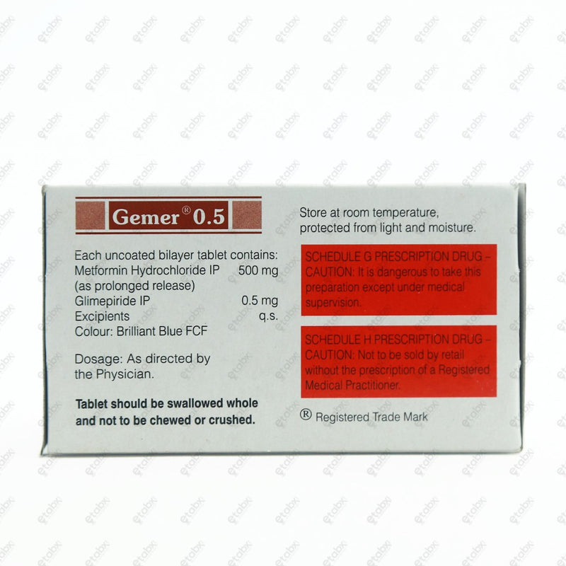 Gemer 0.5mg Tablets 10's