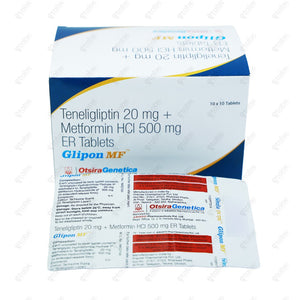 Glipon MF 20mg + 500mg Tablet 10's