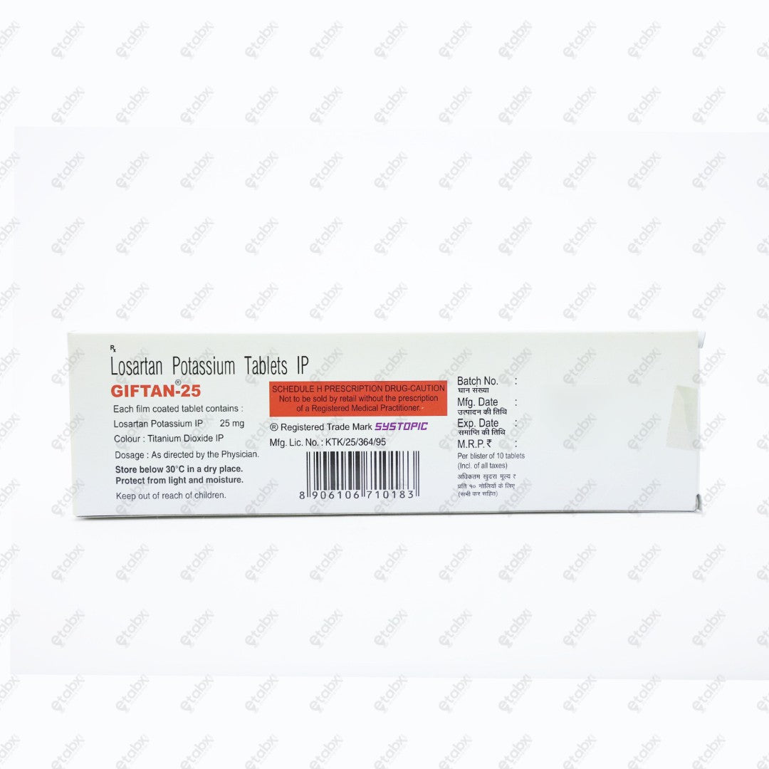Giftan 25 Tablets 10's