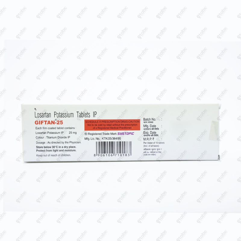 Giftan 25 Tablets 10's