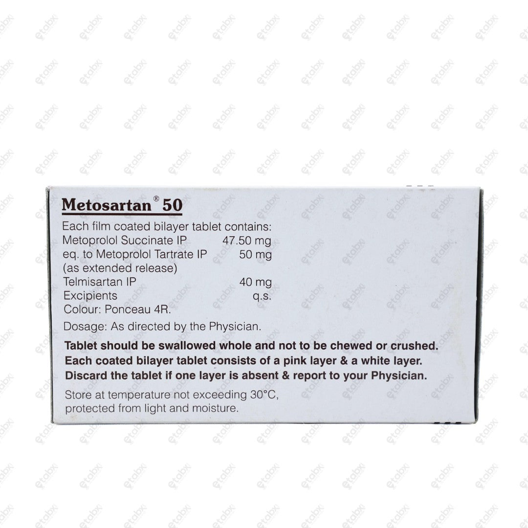 Metosartan 50 Tablet 10's