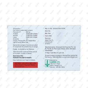 Lupase 25000 Tablet 10's