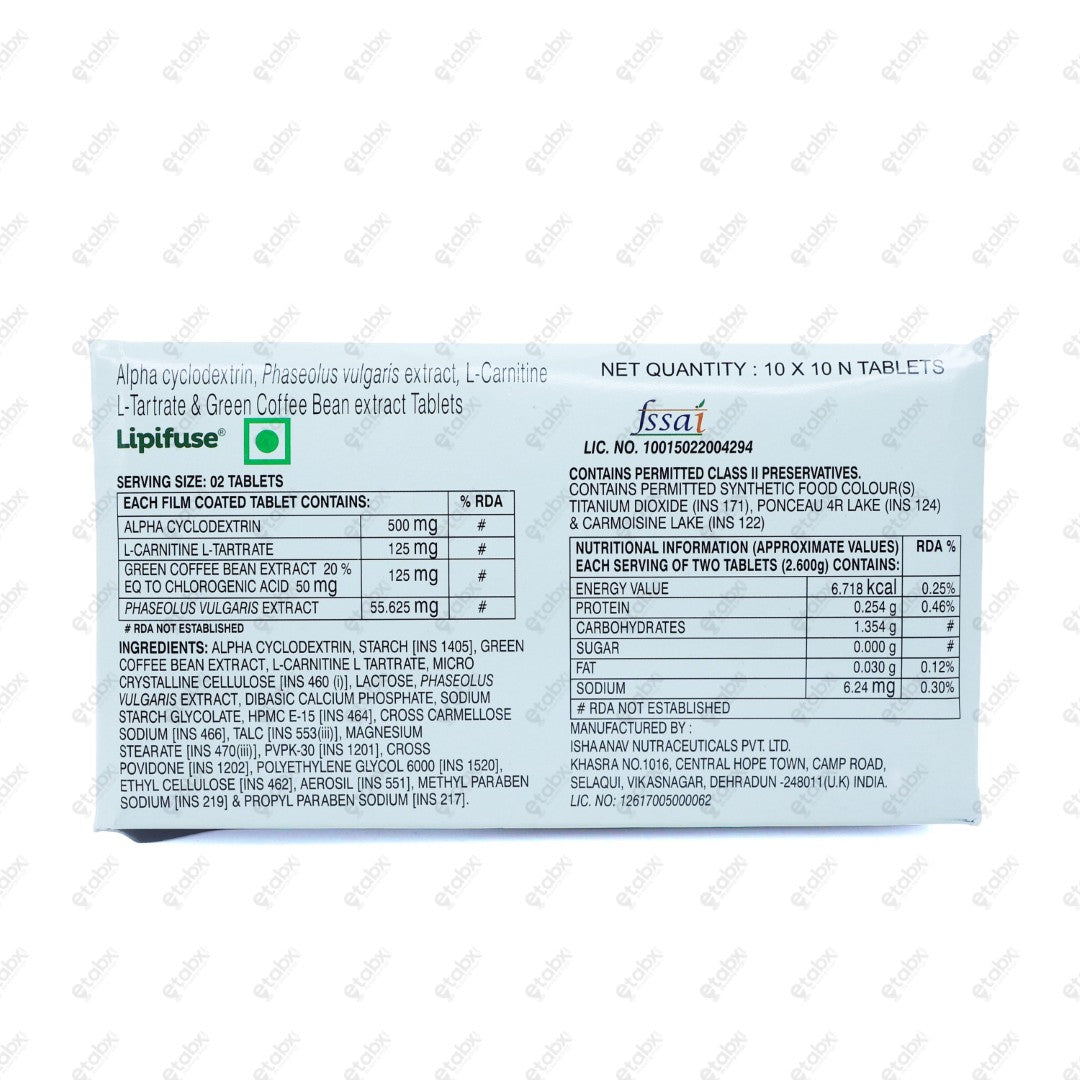 Lipifuse Tablets 10's